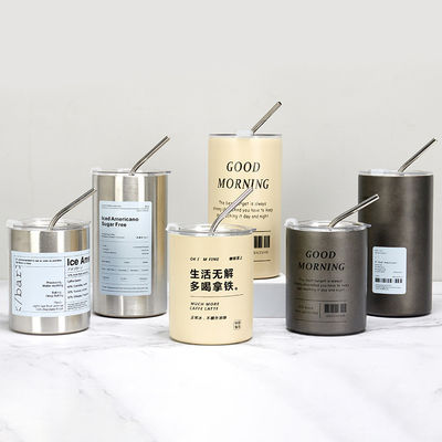 Σύγχρονο σχεδιασμό από ανοξείδωτο χάλυβα Skinny Tumbler 320ML/600ML με κάλυμμα και άχυρο