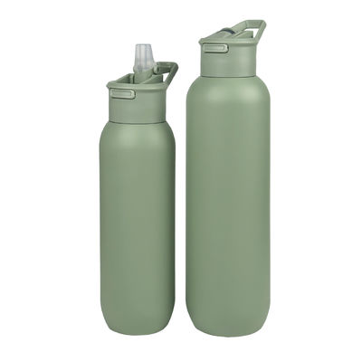 Ασφάλεια 32oz / 1000ml διπλό τοίχωμα κενό μονωμένο φιάλη νερού από ανοξείδωτο χάλυβα με καπάκι από άχυρο