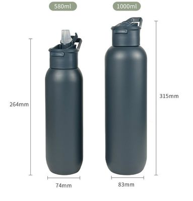 Ασφάλεια 32oz / 1000ml διπλό τοίχωμα κενό μονωμένο φιάλη νερού από ανοξείδωτο χάλυβα με καπάκι από άχυρο