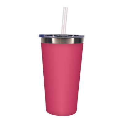 Προσαρμοσμένο λογότυπο 500 ml μπουκάλι νερού από ανοξείδωτο χάλυβα με ίσιο φλιτζάνι και καλαμάκια