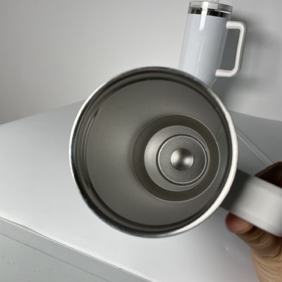 Προσαρμοσμένο λογότυπο 40oz λευκή υπολίμανση από ανοξείδωτο χάλυβα κενό μπουκάλι με άχυρο πάγο tumbler