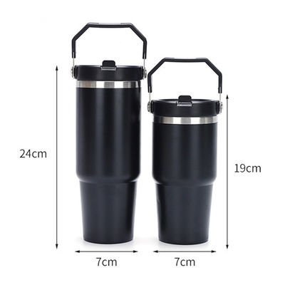 Προσαρμοσμένο χρώμα λογότυπο 20Oz 30Oz Διπλό τοίχωμα υπολίμανση μονωμένα φορητά καλαμάκια ταξιδιωτικά αυτοκίνητα καφέ κούπα με λαβή