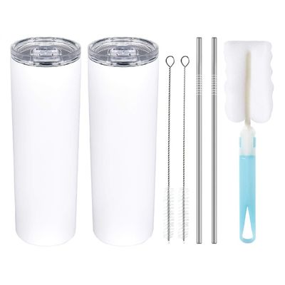 20oz 30oz Στενό αδύναμο Sublimation Tumbler με βίδα στο καπάκι και καφέ από άχυρο για κάμπινγκ