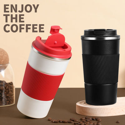 304 Κούπα καφέ από ανοξείδωτο χάλυβα 380ml 510ml Αδιάβροχα Σιλικόνιο Ανακυκλωμένα επαναχρησιμοποιήσιμα φλιτζάνια καφέ