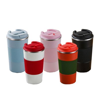 304 Κούπα καφέ από ανοξείδωτο χάλυβα 380ml 510ml Αδιάβροχα Σιλικόνιο Ανακυκλωμένα επαναχρησιμοποιήσιμα φλιτζάνια καφέ