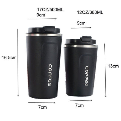 LID 12/17oz Διπλό τοίχωμα 18/8 Θερμός Καφέ Ατμόσφαιρα Απομονωμένο Ταξίδι Ατσάλινο Κούπα Καφέ