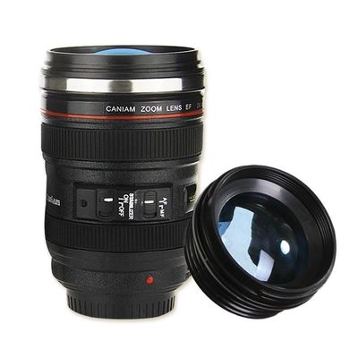 Ταξιδιωτικοί φωτογράφοι Tumbler Camera Lens Καφέ Κούπα με μονωμένο σχεδιασμό και αναμειγνύοντας