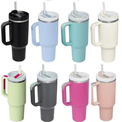 Προσαρμοσμένο λογότυπο 40 Oz Διπλό τοίχωμα ατσάλινο ταξιδιωτικό λαβή για εύκολο ταξίδι