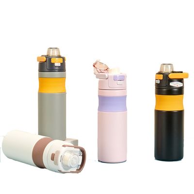 Ατσάλινο 580ml Σπορ μπουκάλι νερού με άχυρο ιδανικό για όλες τις περιπέτειες στο εξωτερικό