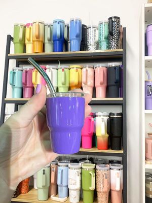 Πάρτι πρέπει να έχετε 2oz Μίνι διπλό τοίχωμα απομονωμένο Demitasse Cup με άχυρο και καπάκια