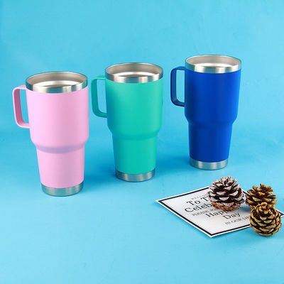 Προσαρμοσμένο λογότυπο Τυπωμένο Straw Cup 30oz Tumbler από ανοξείδωτο χάλυβα για ανθεκτικά ταξίδια στο εξωτερικό