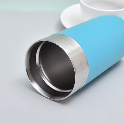 16oz Double Wall Stainless Steel Tumbler Καφέ Κύπελλο με πλαστικό καπάκι λογότυπο Προσαρμοσμένο