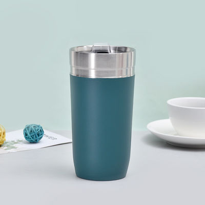 16oz Απομονωμένη ταξιδιωτική κούπα με συρόμενα καπάκια Tumbler από ανοξείδωτο χάλυβα διπλό τοίχωμα θερμική κούπα