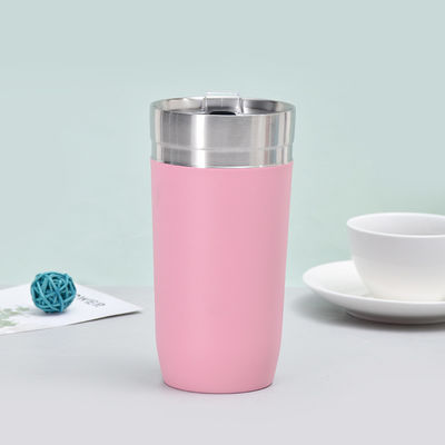 16oz Απομονωμένη ταξιδιωτική κούπα με συρόμενα καπάκια Tumbler από ανοξείδωτο χάλυβα διπλό τοίχωμα θερμική κούπα