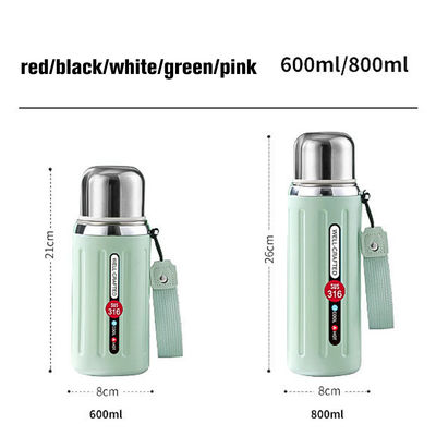 Προσαρμοσμένο λογότυπο 600ml 800ml Ατσάλινο μπουκάλι με αποδεκτό OEM/ODM