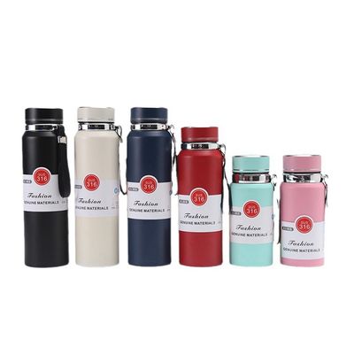 Απομονωμένο μπουκάλι νερού 600ml/800ml/1000ml LED θερμοκρασία οθόνη Custom Logo Camping