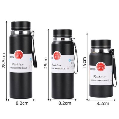 Απομονωμένο μπουκάλι νερού 600ml/800ml/1000ml LED θερμοκρασία οθόνη Custom Logo Camping
