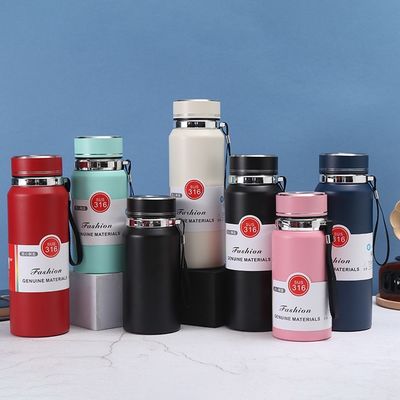 Ατσάλι ατσάλινο Ατμομόνωτο μπουκάλι νερού με τσαγιέρα και αισθητήρα θερμοκρασίας
