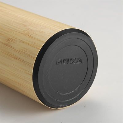 Μεταλλικός τύπος Ατσάλι Customized ξύλινος μπαμπού θερμός μπουκάλι με ξύλινο καπάκι