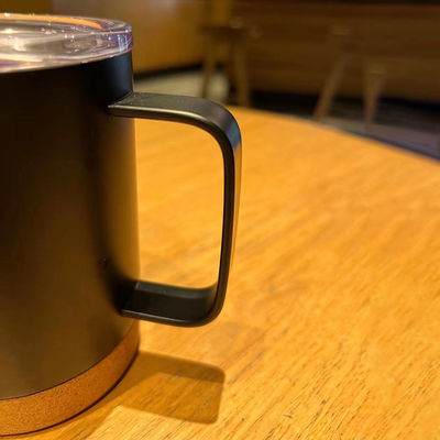 Σύγχρονη 16oz ευθεία ατσάλινο καφέ tumbler με φελλό κάτω και λαβή