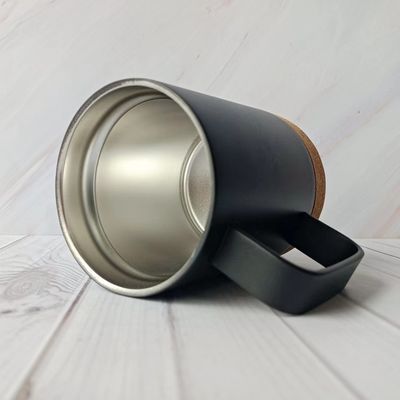 Σύγχρονη 16oz ευθεία ατσάλινο καφέ tumbler με φελλό κάτω και λαβή
