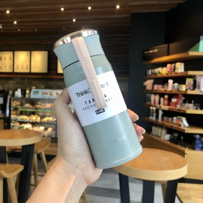 450 ml διπλό τοίχωμα μονωμένο μπουκάλι νερού από ανοξείδωτο χάλυβα για ζεστά και κρύα ποτά