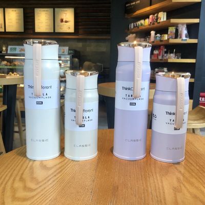 450 ml διπλό τοίχωμα μονωμένο μπουκάλι νερού από ανοξείδωτο χάλυβα για ζεστά και κρύα ποτά