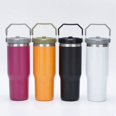 Μινιμαλιστικό στυλ σχεδιασμού 30oz BPA δωρεάν κενό μονωμένο tumbler με Flip Straw θερμό