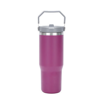 Μινιμαλιστικό στυλ σχεδιασμού 30oz BPA δωρεάν κενό μονωμένο tumbler με Flip Straw θερμό