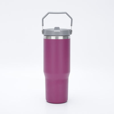 Χάλυβα από ανοξείδωτο χάλυβα Flip Straw Tumbler 30oz χωρητικότητα BPA ελεύθερο Ματ χρώμα δημοφιλής επιλογή